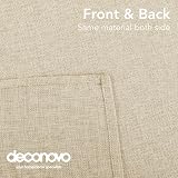 Deconovo Faux Linen Tablecloth Water Resistant 150x240 Beige view 5