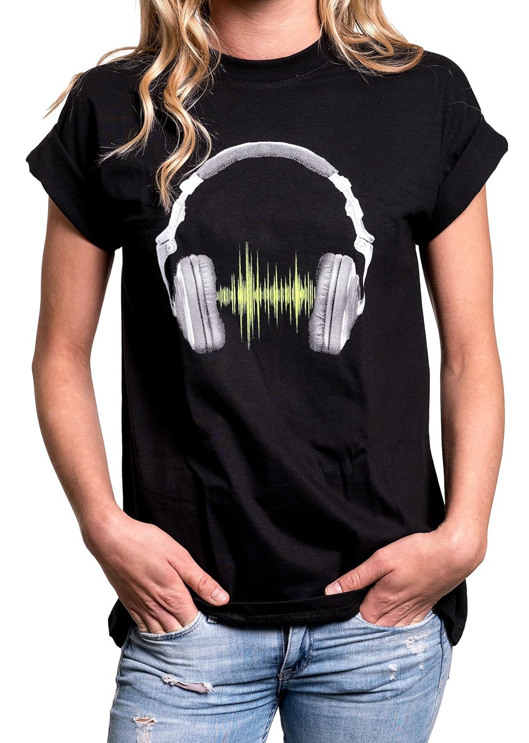 Cool Overd Top For Teenage Girls Headphones Music T Shirt Plus 7222