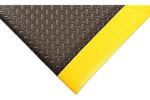 Notrax - 419S0026BY 419 Diamond Sof-Tred W/Dyna-Shield Anti-Fatigue Safety Mat, for Home or Business 2' X 6' Black/Yellow