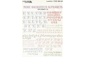 More Backstitch Alphabets - Mini Series #20 - #705 - Counted Cross Stitch Patterns - Leisure Arts