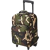 Rockland Double Handle Rolling Backpack, Camo, 17"