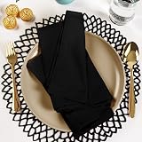 Utopia Kitchen 12 Pack Cotton Blend Cloth Napkins 50x50cm Black view 8
