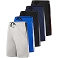 Real Essentials 5 Pack: Men's Mesh Athletic Basketball Shorts Quick Dry Activewear with Pockets