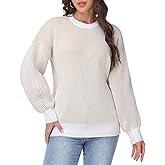 Simlakey Women Striped Sweater 2025 Oversized Color Block Rib Knit Pullover Casual Long Sleeve Crew Neck Winter Trendy