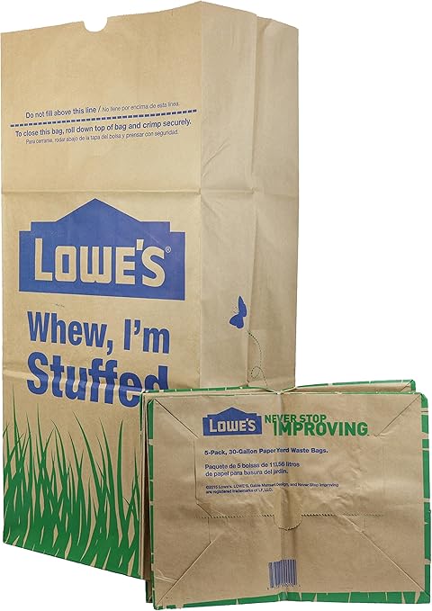 kraft bags yard waste