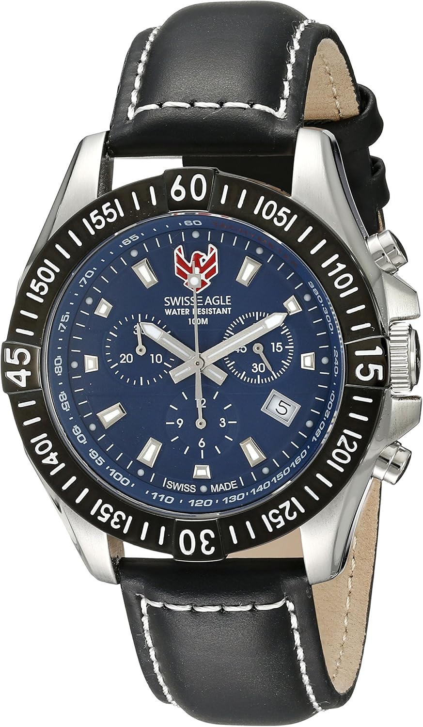 Swiss Eagle Men's SE902001 Altitude Analog Display Swiss Quartz Black