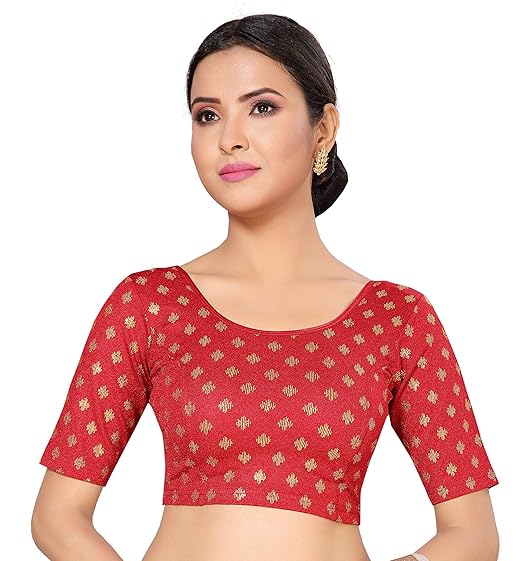 Stretch Brocade Blouse