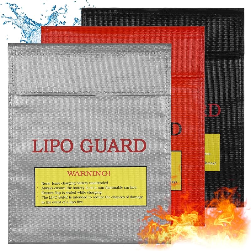 Huiguli Lipo Battery Safe Bag Fireproof Waterproof 3 Colors 22.5x18.5cm