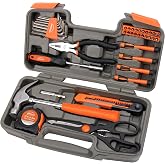 Apollo Tools DT9706-OR General Tool Set Orange | Toolbox Storage Case with Essential Hand Tools for Everyday Home Repairs, DIY and Crafts
