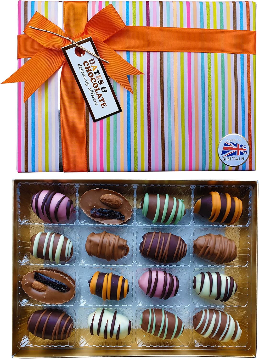 Assorted Chocolate Dates Gift Box Luxuriously Gift Wrapped Amazon.co