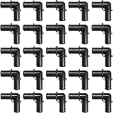 [Pack of 25] 1/2 Inch 90 Degree Elbow, Poly PPSU Barb Crimp Pex Fitting, No Lead Plastic Pex Fittings, ASTM F-2159, cUPC Certified. (1/2" Elbow, 25pcs)