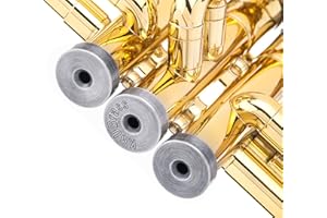 Trumpet Trim Kit for improving the sound. For all Bach Stradivarius Trumpet. Custom made KGUBrass (LIGHT, Brushed Silver Plated)