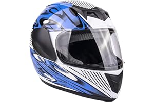 TYPHOON HELMETS Typhoon DOT Youth Kids Full Face Motorcycle Helmet with Shield ATV UTV Go Kart Street