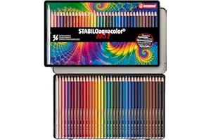 Aquarellable Coloring Pencil - STABILOaquacolor - Tin of 36 - Assorted Colors