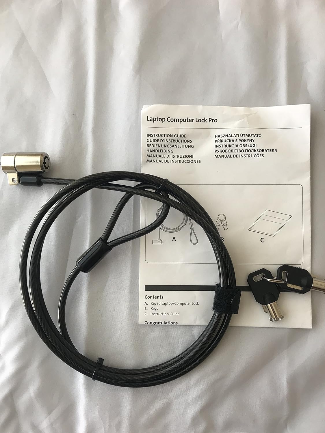 Laptop Lock Security Cable Kensington Compatible