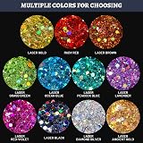 LEOBRO Silver Chunky Glitter 160G Resin Cosmetic Flakes Sequins view 9