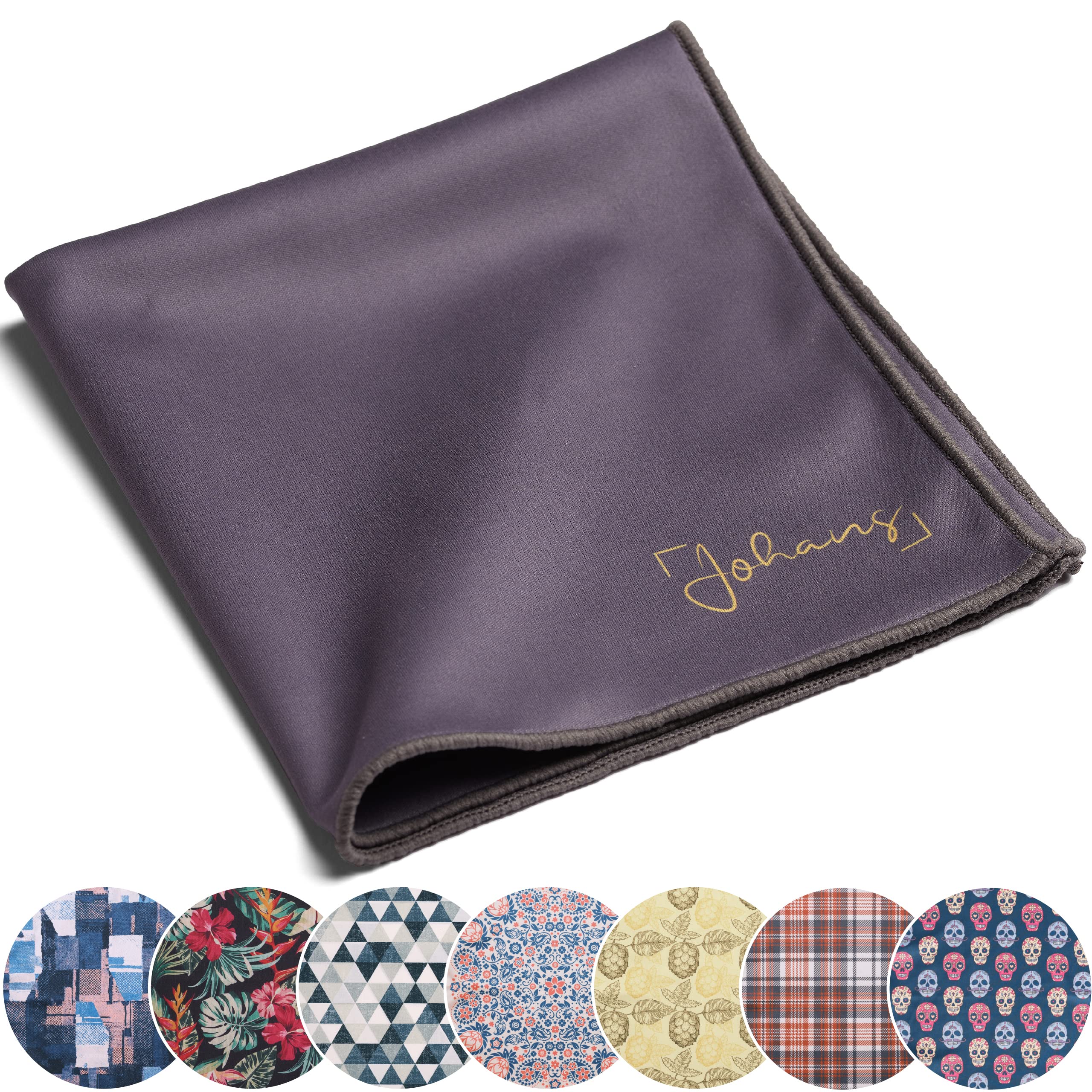 Johans® XXL Microfibre Cloth for Cleaning Smartphones, Tablets, Glasses, Display, Camera | Display Cloth, Glasses Cleaning Cloth | Optical Quality in 30 x 30 cm (Anthracite)