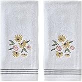 SKL Home by Saturday Knight Ltd. Tossed Flowers Hand Towel (2-Pack), White