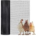 Plastic Chicken Wire Fence Mesh 16INx10FT, Hexagonal Fencing Wire for Gardening,Garden Netting Poultry Net Poultry Fence Chicken Wire Fence Poultry Netting for Chicken Coops (Black-16INx10FT)