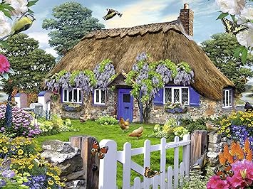 Amazon Com Ravensburger Cottage In England 1500 Piece Jigsaw