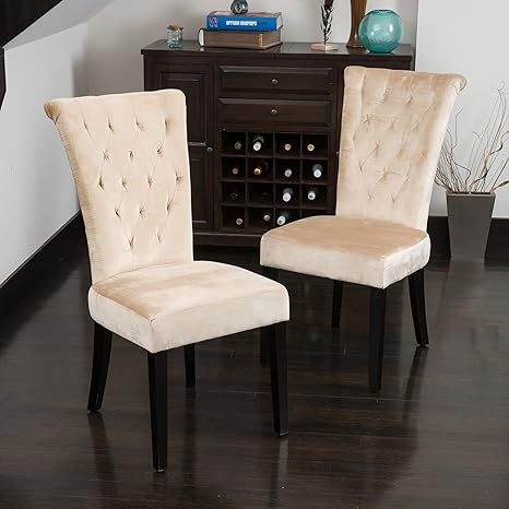 Christopher Knight Home 238617 Venetian Dining Chair Set Of 2 Champagne