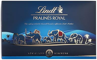 Lindt Pralinés Royal 300g, mit vierzehn unterschiedlichen köstlichen Pralinen für wahrhaft königliche Genussmomente, Schokola