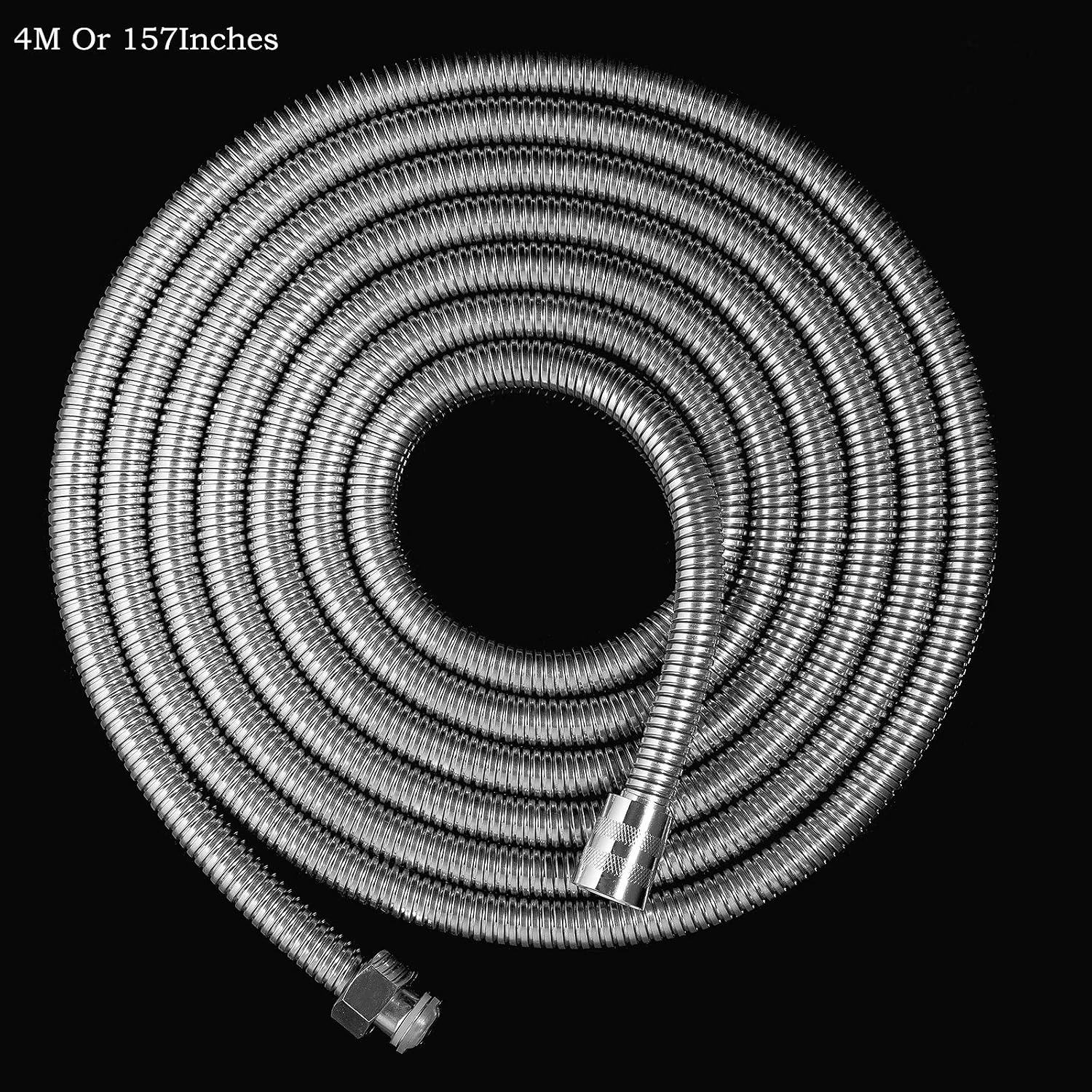 Aopoy Long Shower Hose 4m, 157" Metal Stainless Steel Shower Pipe, Anti-Kink and Leakproof, Bathroom Shower Cable, Easy DIY Replacement - Image 3