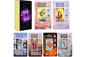 XSYLOHXL Tarot Cards with Meanings on Them for Beginners Classic Learning Training Tarot Deck Set with Message for Reading