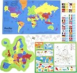 Imagimake Mapology World Map Jigsaw Puzzle with Flags & Capitals 78 pcs view 3