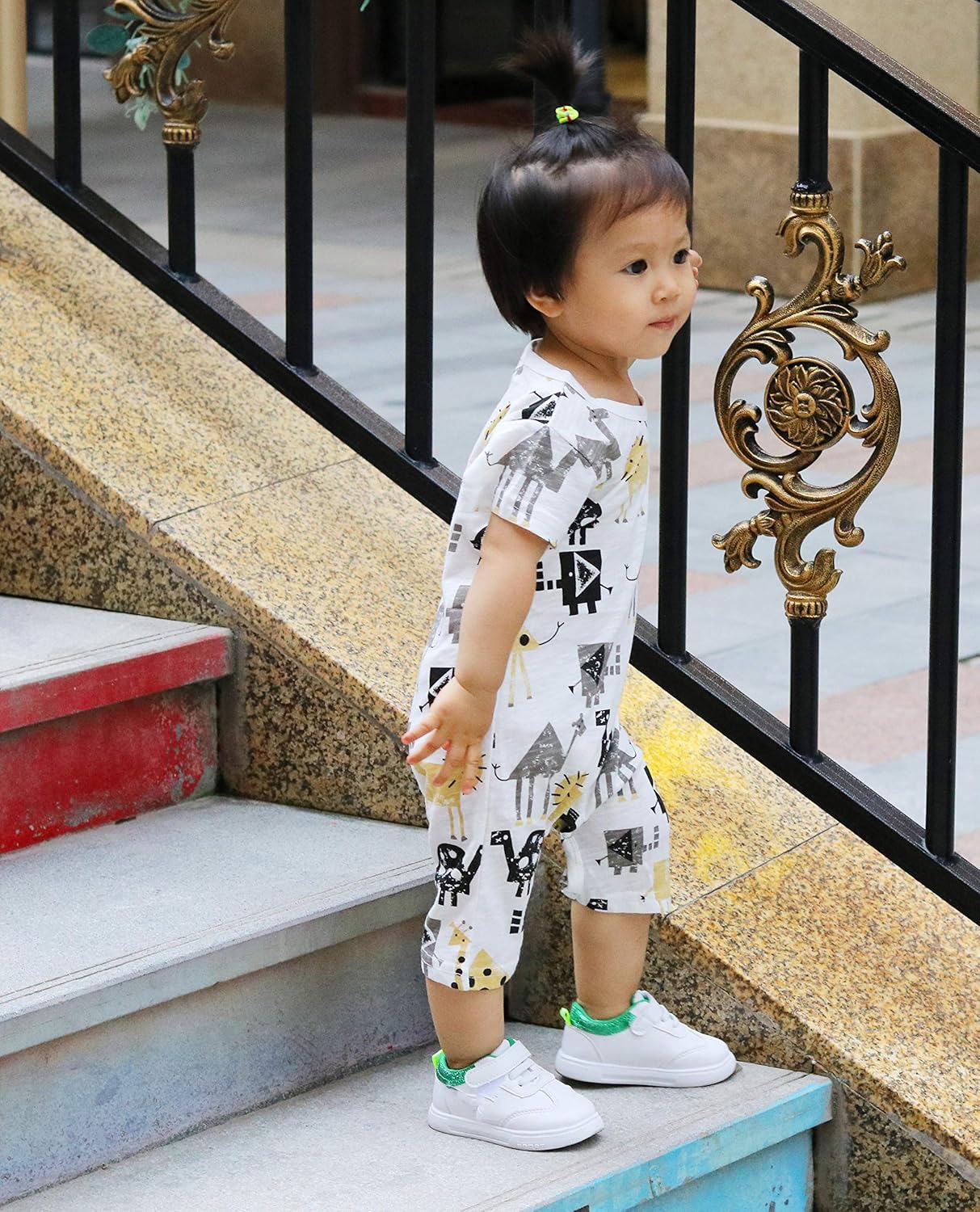 Newborn Girl's Baby Boys Infant Summer Short Sleeve Pajama Cute Cartoon Romper Overalls Outfits: Clothing