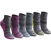 Dickies womens Dri-tech Moisture Wicking Quarter Socks, Available in M-l (6, 12 Pairs)