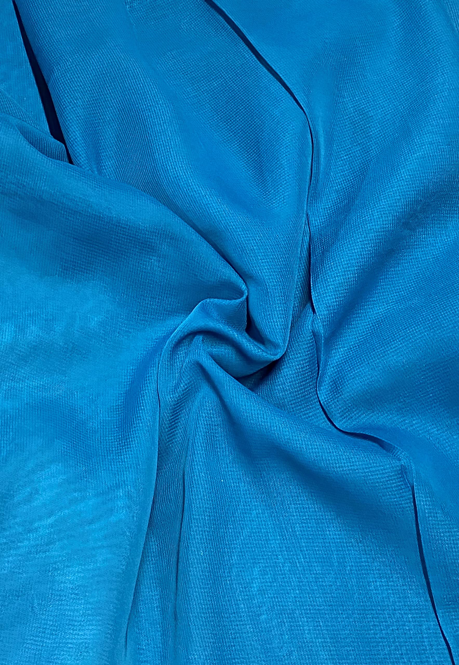 Fancy Textiles 100% Polyester Chiffon Fabric 60'' Wide (5 Meter, Turquoise)
