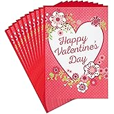 Hallmark Pack of Valentines Day Cards, Hearts and Flowers (10 Valentine's Day Cards with Envelopes)