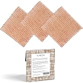 Naroa Copper Scrubbing Pads 3 Pack | 2-Ply Non-Abrasive Metal Mesh Scrubber | Reusable Copper Cleaning Cloth for Stainless Steel, Pots, Pans, Cast Iron | Kitchen Supplies Dishwashing Tools