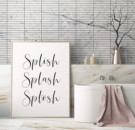 Wood Framed Sign 16x20 Wooden Prints Printable Splish Splash Splosh Printable Art Bathroom Decor Kids Bathroom Printable Bathroom Sign Bathroom Quote Poster Wood Signs For Home Decor Quotes Amazon Co Uk Kitchen Home