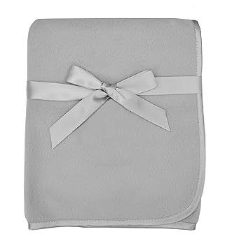 fleece baby blanket with satin trim