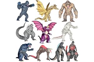 TwCare Exclusive 10-Piece Godzilla vs Kong Action Figure Set with Movable Joints and Cake Toppers