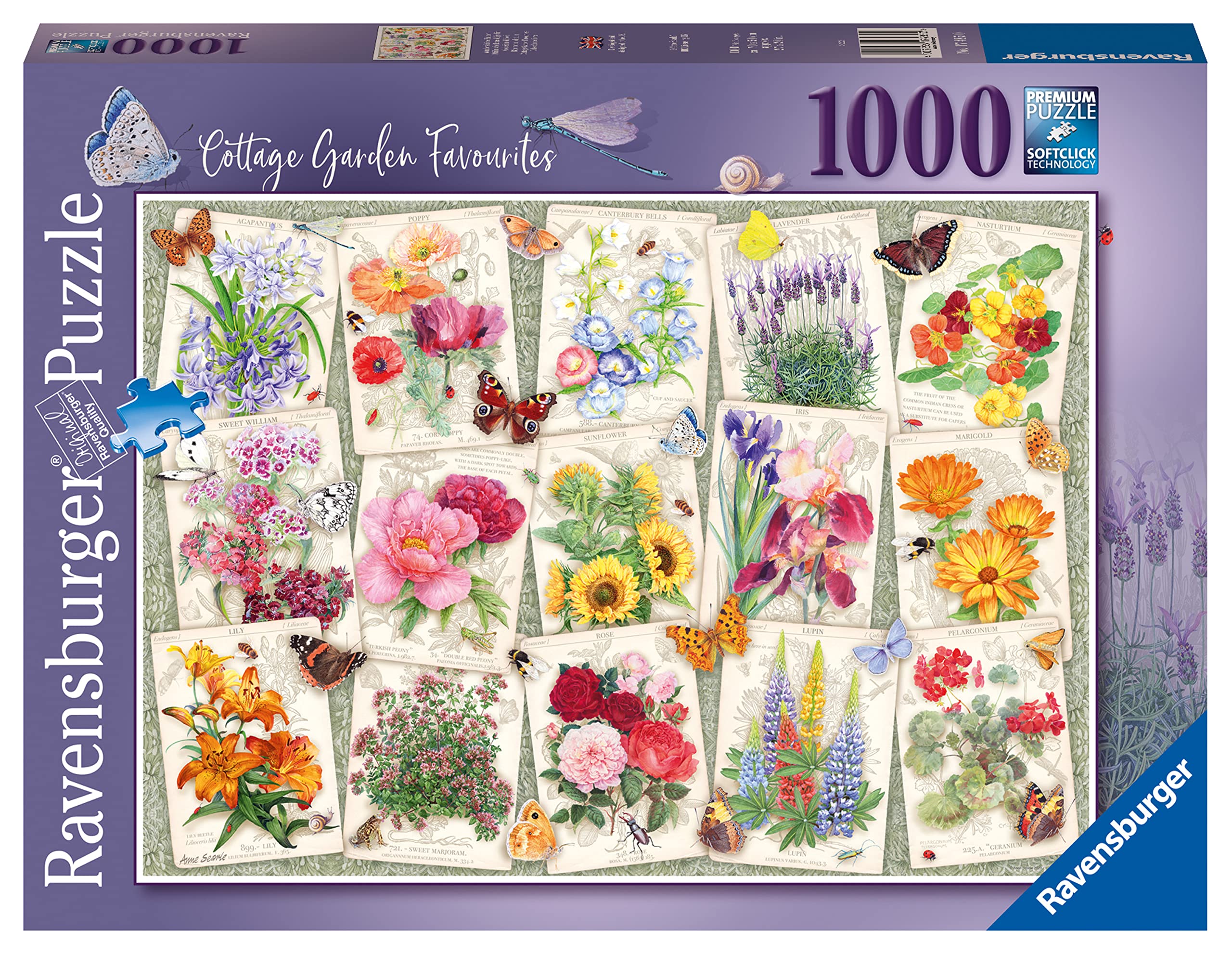 Ravensburger Country Garden Favourites 1000 Piece Jigsaw Puzzles for Adults and Kids Age 12 Years Up