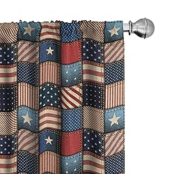 Lunarable United States Window Curtains, American