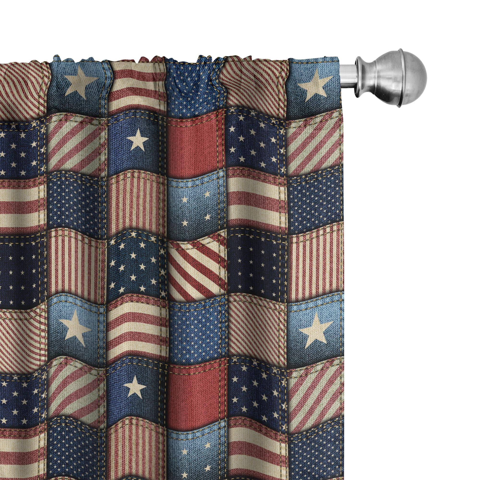 Lunarable United States Window Curtains, American