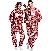 FOCO Unisex NCAA College Team Ugly Pattern Matching Holiday Pajamas One Piece Onesie