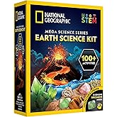 National Geographic Earth Science Kit – 100+ Science Experiments & Activities for Kids, Crystal Growing, Volcano Science Kit, Rock Collection, STEM Project Toy for Boys & Girls (Amazon Exclusive)