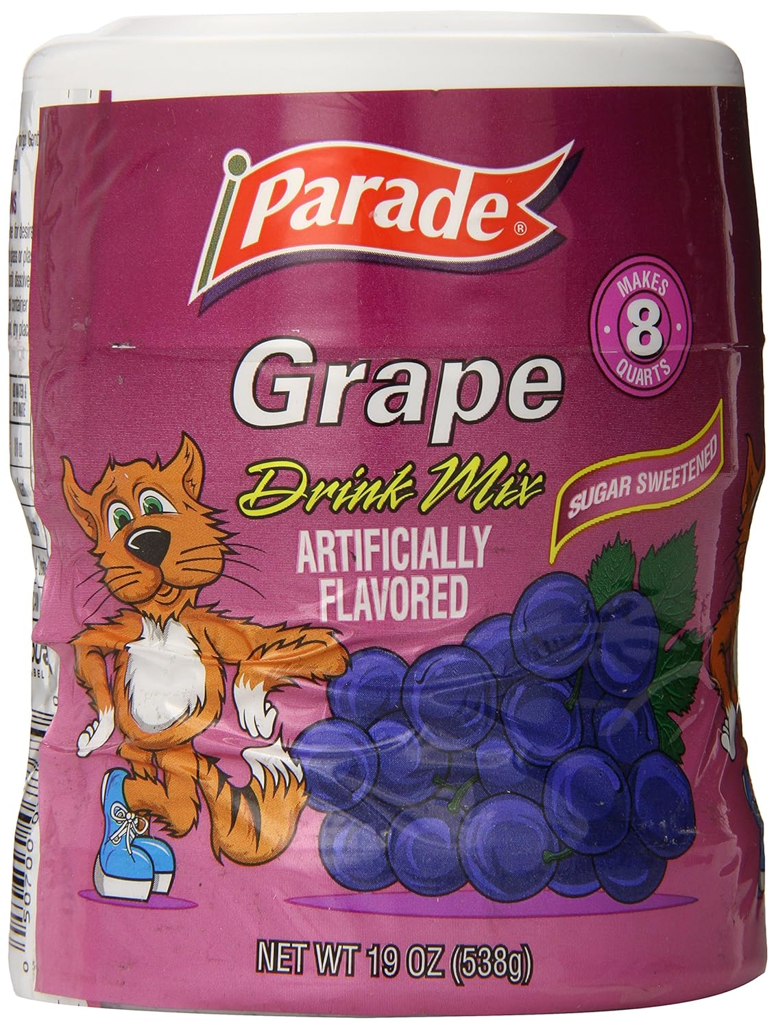 Parade Grape Drink Mix, 19 Ounce (Pack of 12) Grocery