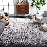 SAFAVIEH Artic Shag Collection Area Rug - 7'6" x 9'6", Grey, Handmade Glam, 3-inch Thick Ideal for High Traffic Areas in Livi