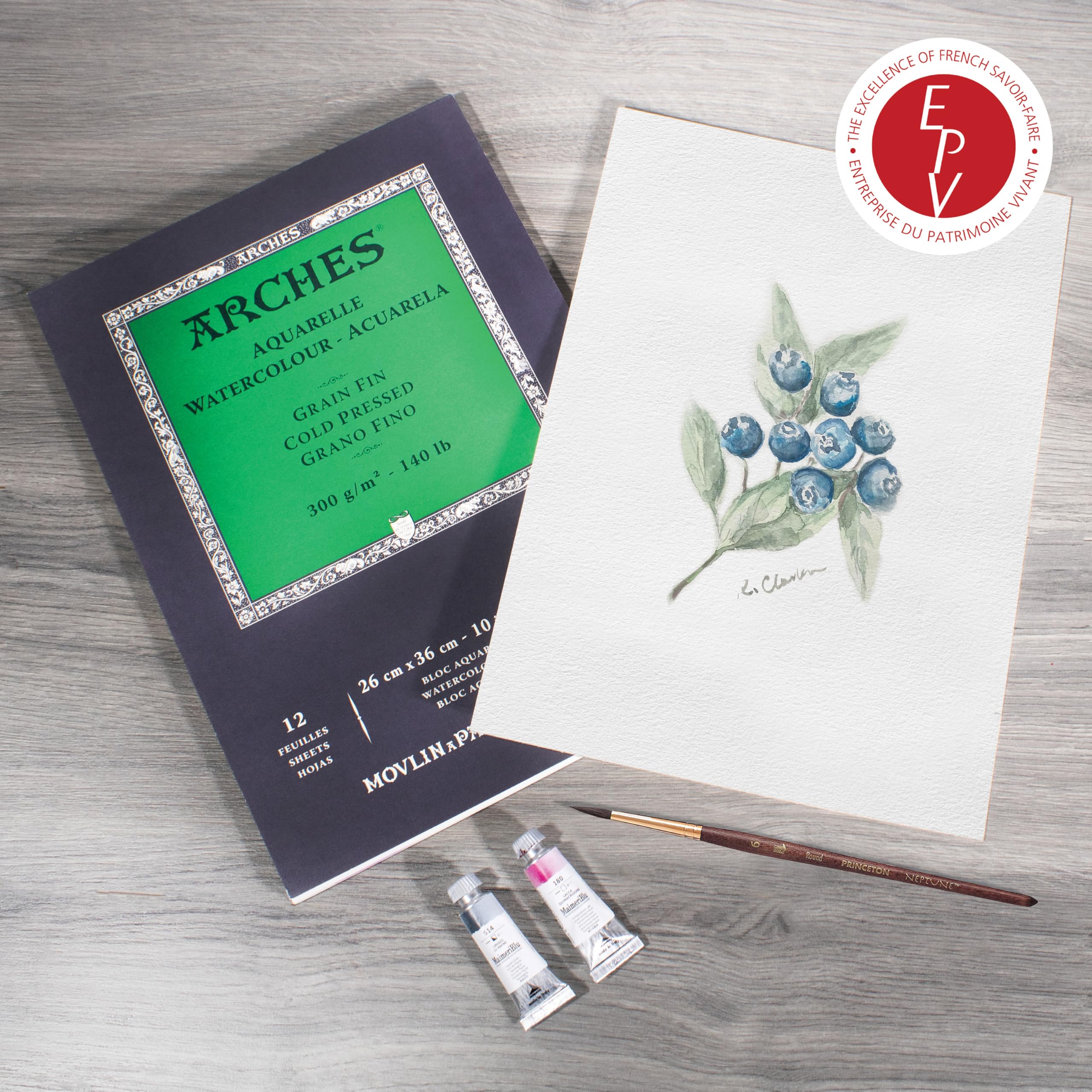 Arches Cold Press Watercolor Pad, 10 x 14 Inch, 12 Sheets