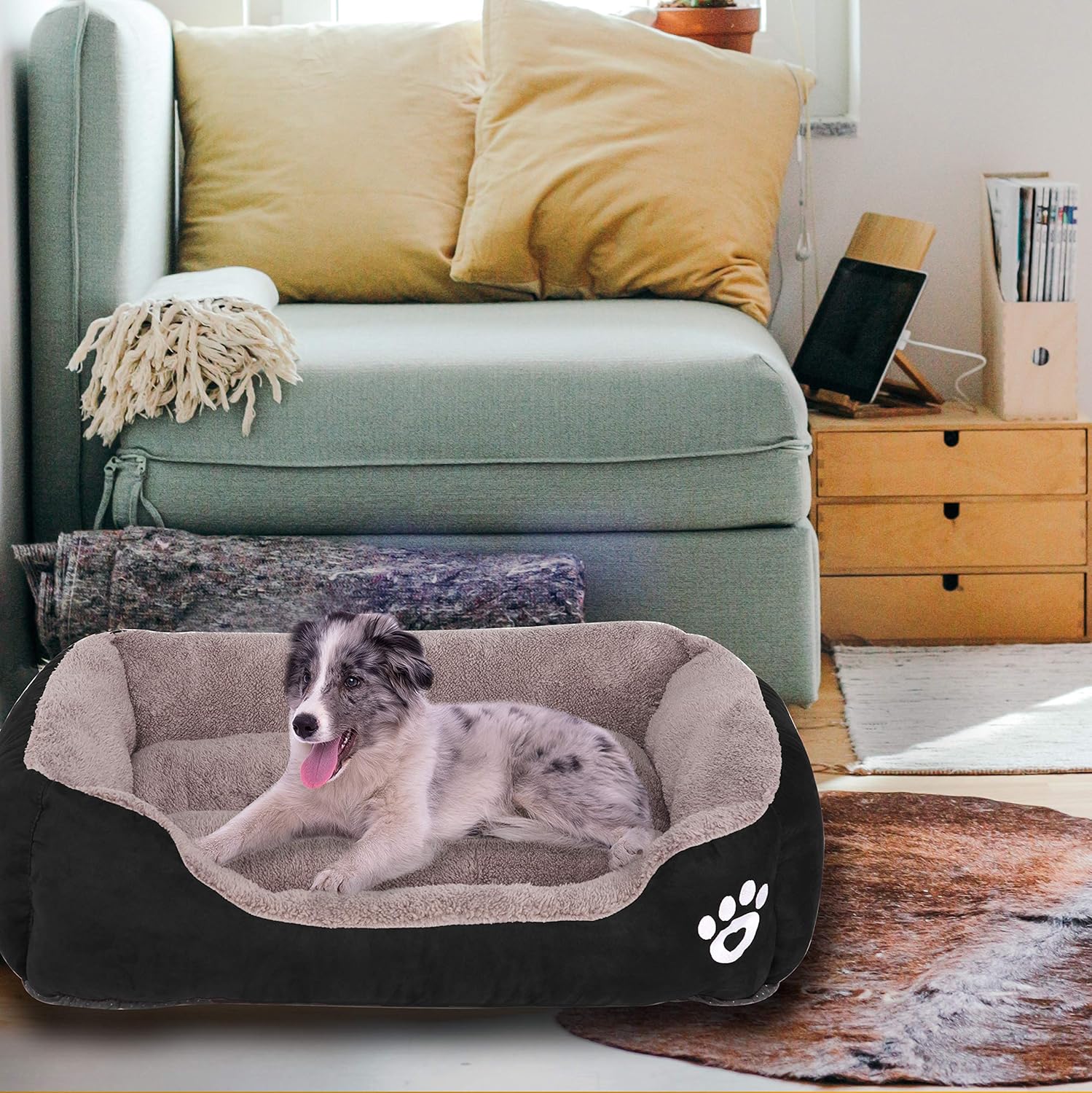 Utotol FRISTONE Dog Beds for Medium Dogs, Washable Pet Sofa Bed Firm Cotton Breathable Soft Couch for Small Puppies Cats Sleeping Orthopedic Beds : Pet Supplies