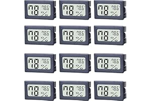 Humidity Gauge,Newlight66 Digital Hygrometer Indoor Outdoor Hygrometer Thermometer for Home Car Greenhouse（12 Pack