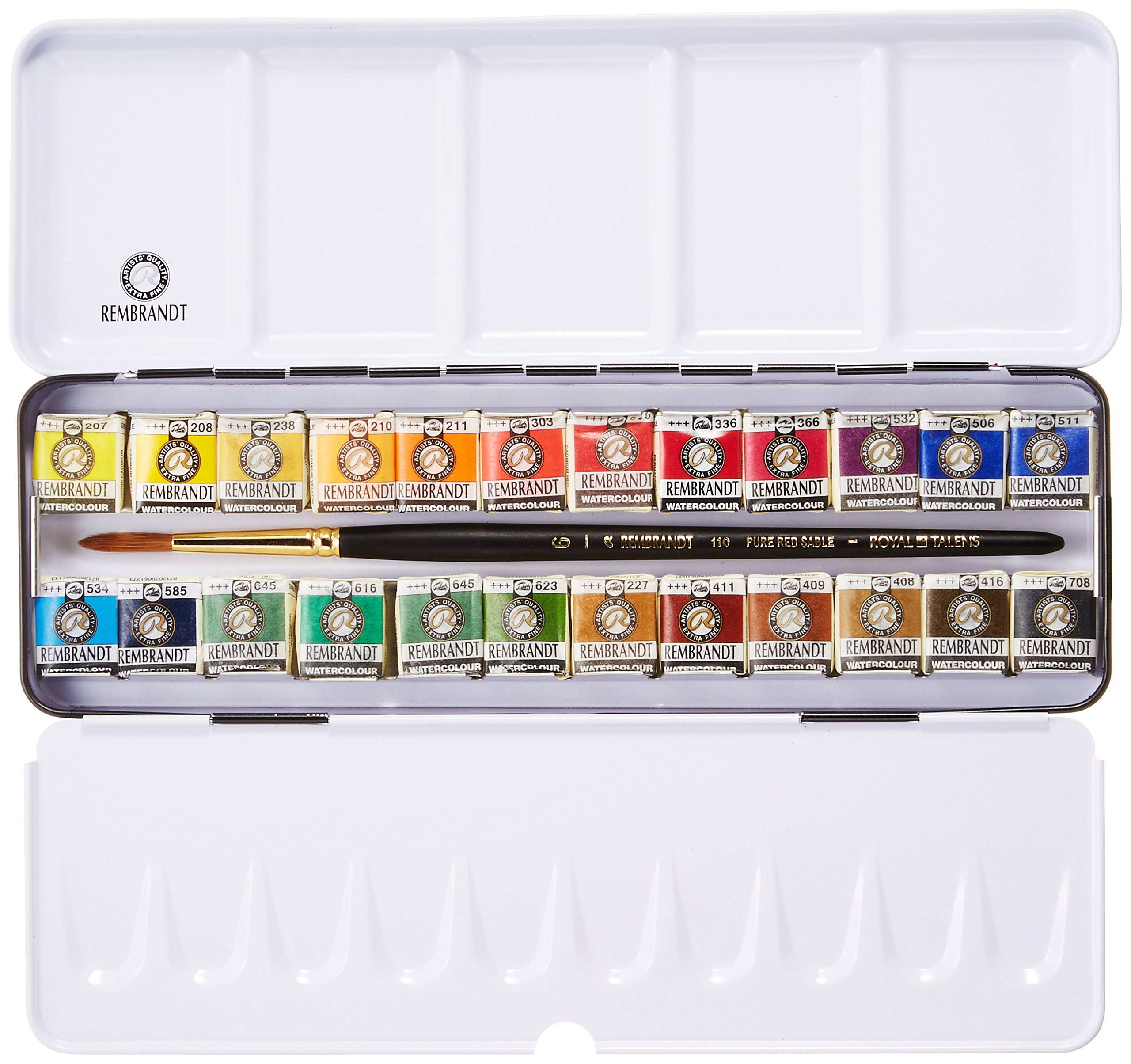 Rembrandt Watercolour Paints Metal Deluxe Set of 24 Pans