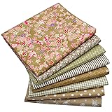 iNee Light Coffee Fat Quarters Fabric