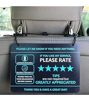 Sahel Rideshare Schilder - 2er Set Für Uber & Lyft Fahrer